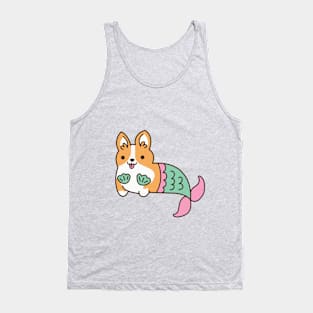 Mermaid Corgi Tank Top